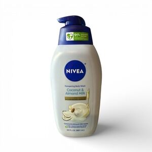 Nivea Pampering Body Wash‎ Unisex 30 fl oz Coconut Almond Milk Nourishing New